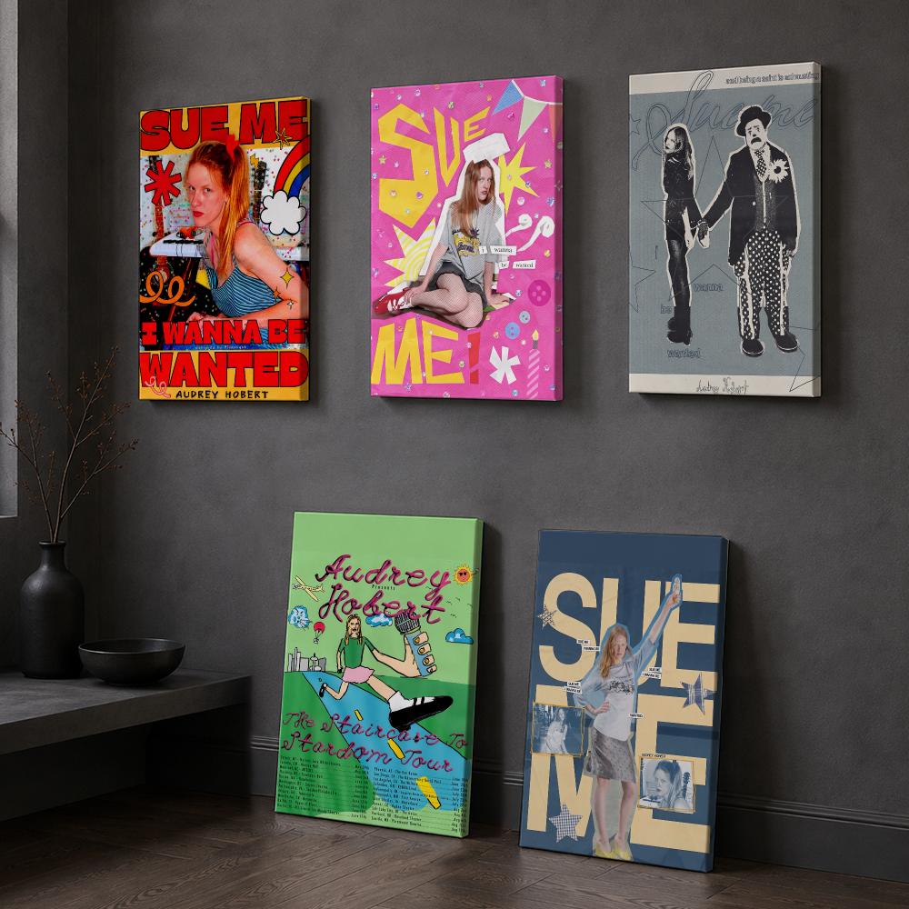 Interior Design Living Room - 歌手A・オードリー・ホバートの絵画、額装された壁掛け、モダンなキャンバスアート、プリント、インテリア装飾、ポスター、リビングルーム用。