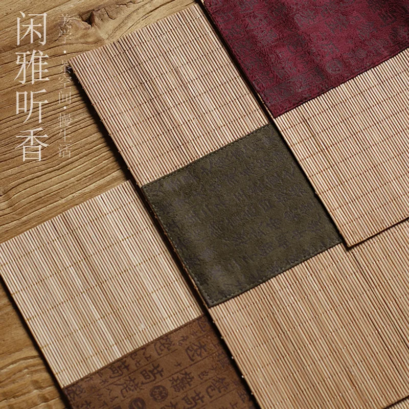 布製の竹製茶マット、リネン製の禅風テーブルランナー、日本の茶 - Table Runner のレビューと価格