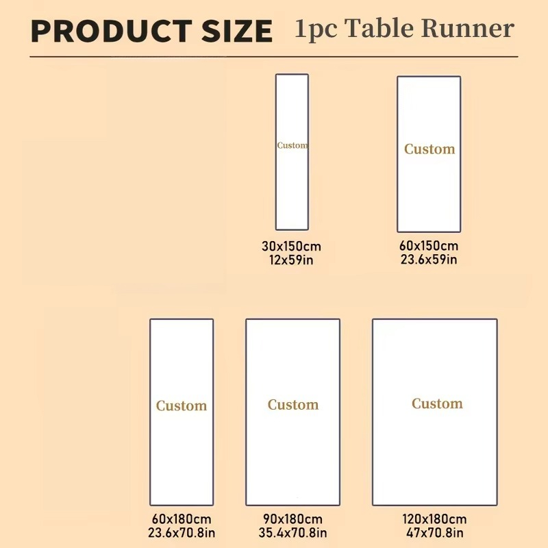 カスタムメイドのポリエステル製テーブルカバー1枚。ビジネスロ - Table Runner のレビューと価格